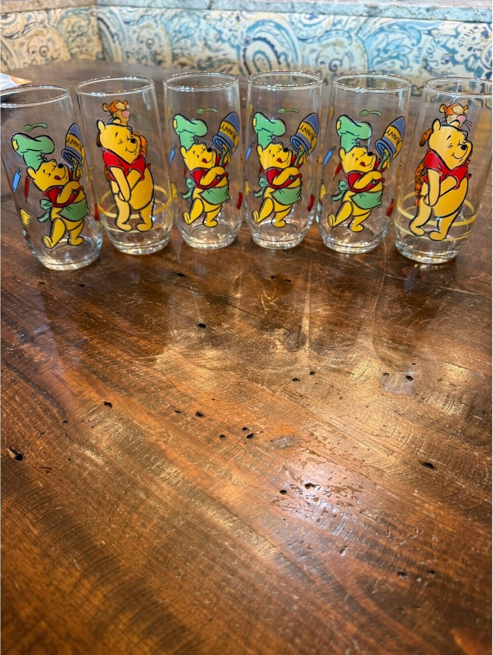 Set of 6 Vintage Winnie the Pooh Glasses